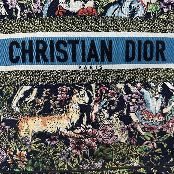 Christian Dior Book Tote Bag NWT D-Constellation Embroidery Blue - Picture 4 of 14